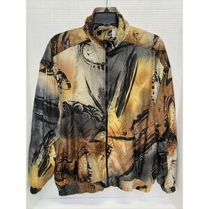 Kaktus Jacket Women's Size Medium Brown & Black Full Zip Up Jacket